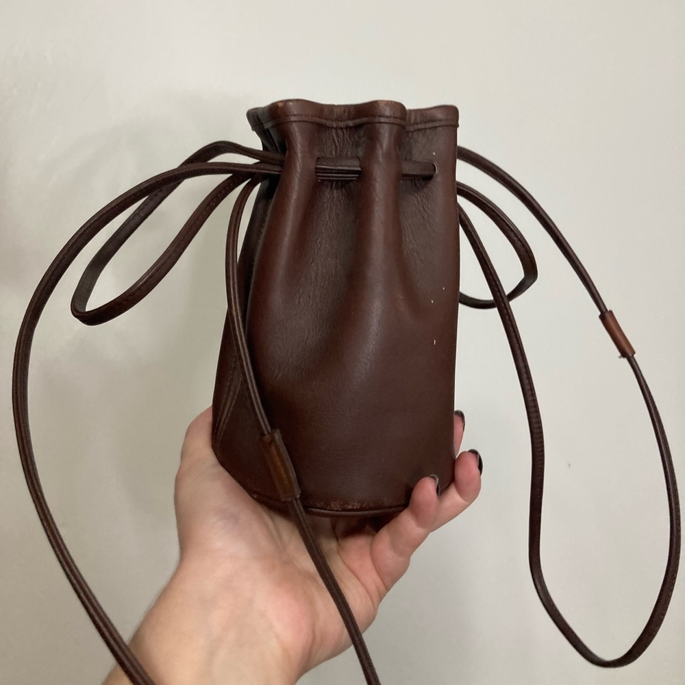 Rare archival vintage Coach leather bucket bag brown - Picture 3 of 7